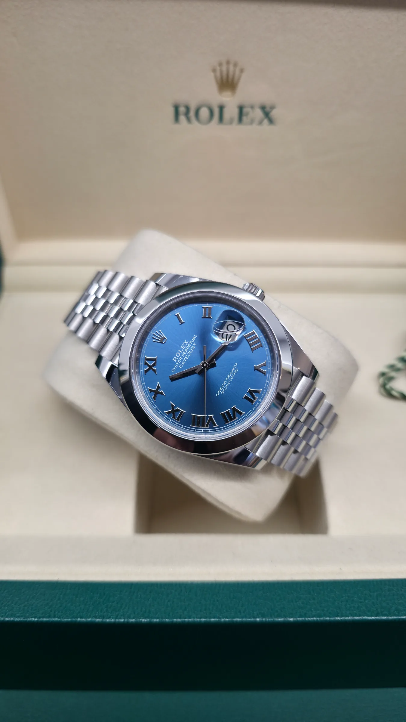 Rolex Datejust 41 Azzurro Blue Roman Dial Jubilee 1